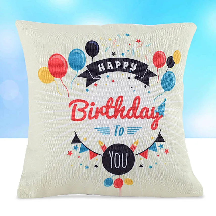 Happy Birthday Led Cushion With Ferrero Rocher