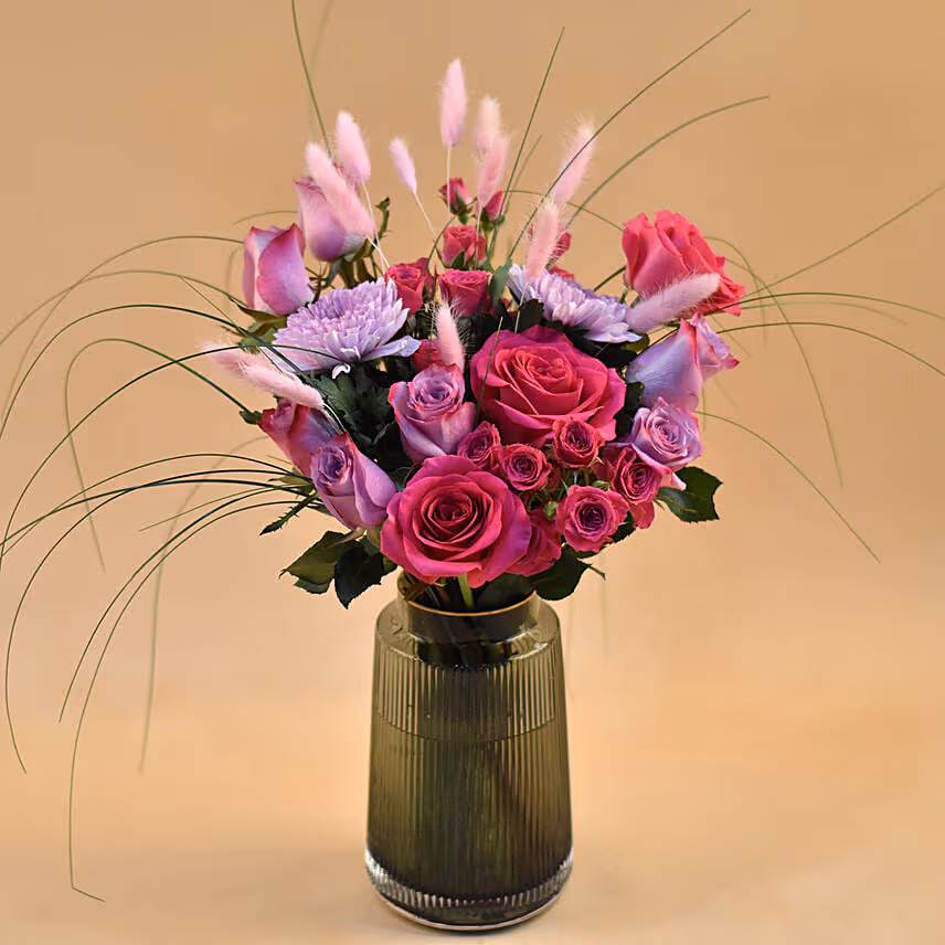 Enchanting Mixed Flowers Vase