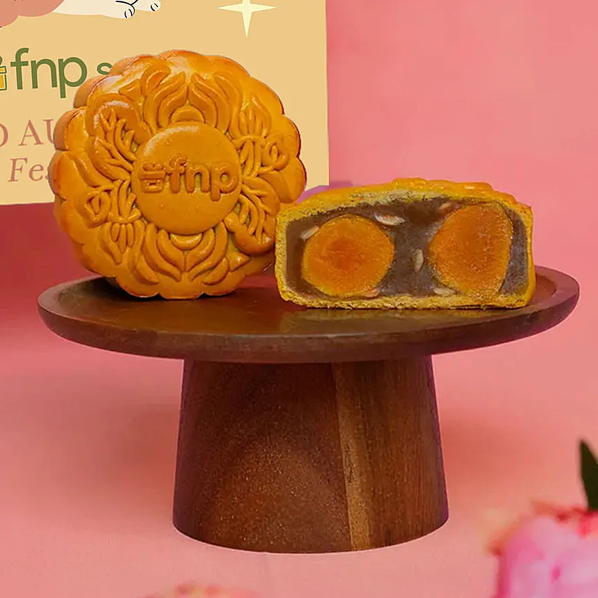 FNP Double Yolk Bakedskin Mooncake Pure Lotus Paste in Box