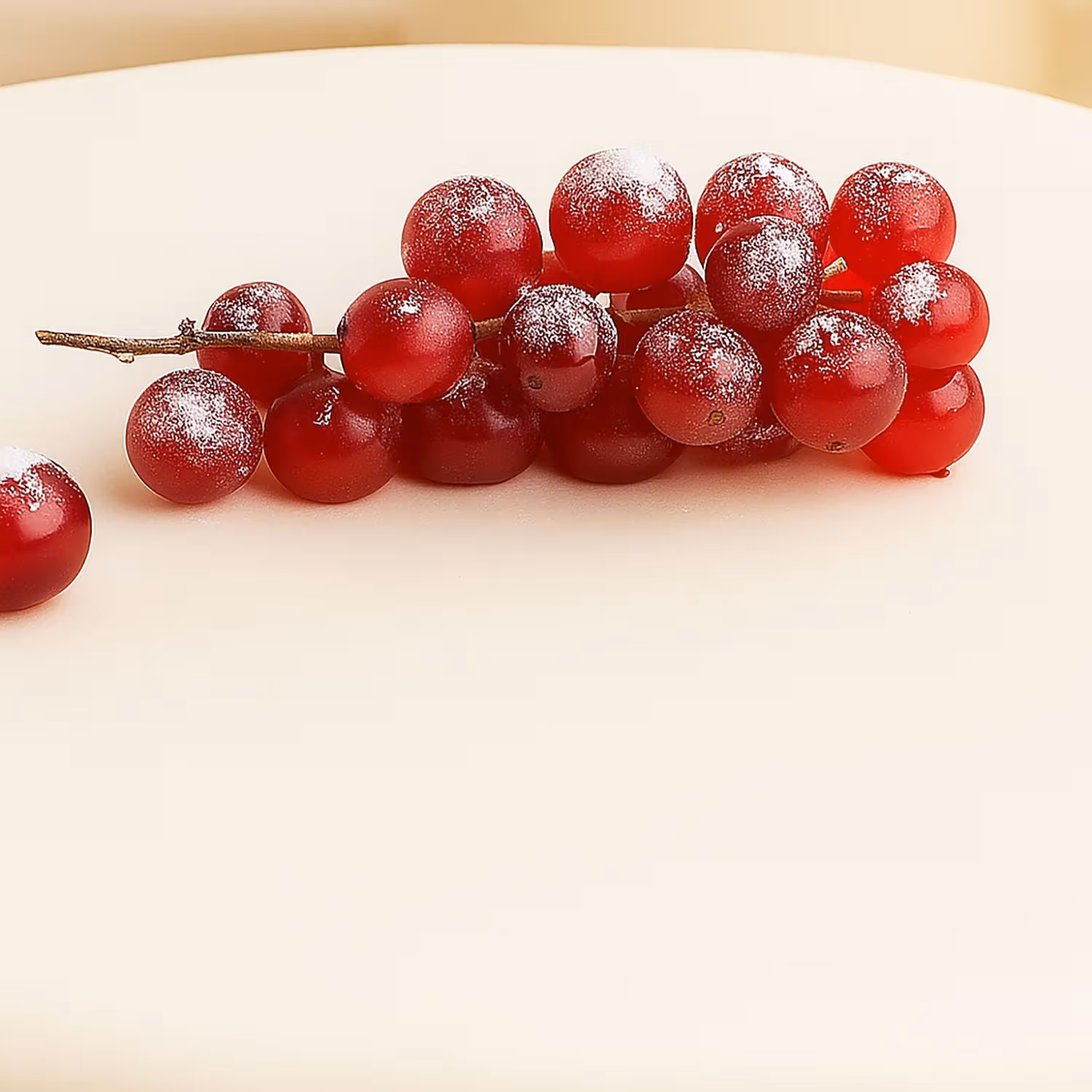 Elegant White Fondant Cake with Berries - 500 gm