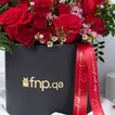 Exquisite Romantic Red Roses with Sterling Silver Love Necklace