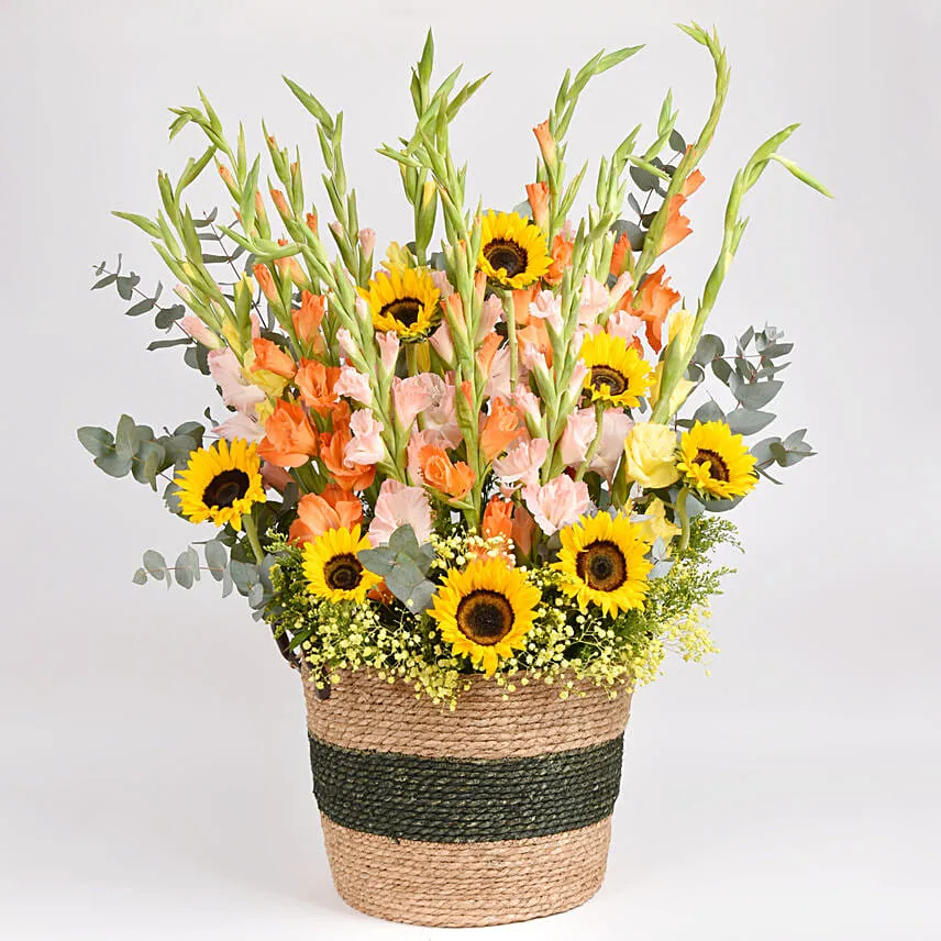 Gladiolus and Sunflower Beauties Basket