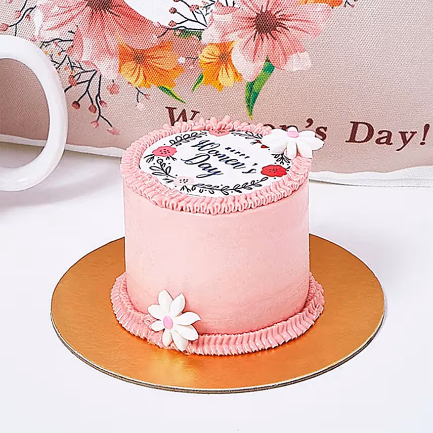 Womens Day Cushion Mug n Cake Combo