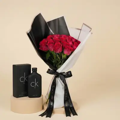 CK Be Unisex Perfume n Dark Pink Rose Bouquet