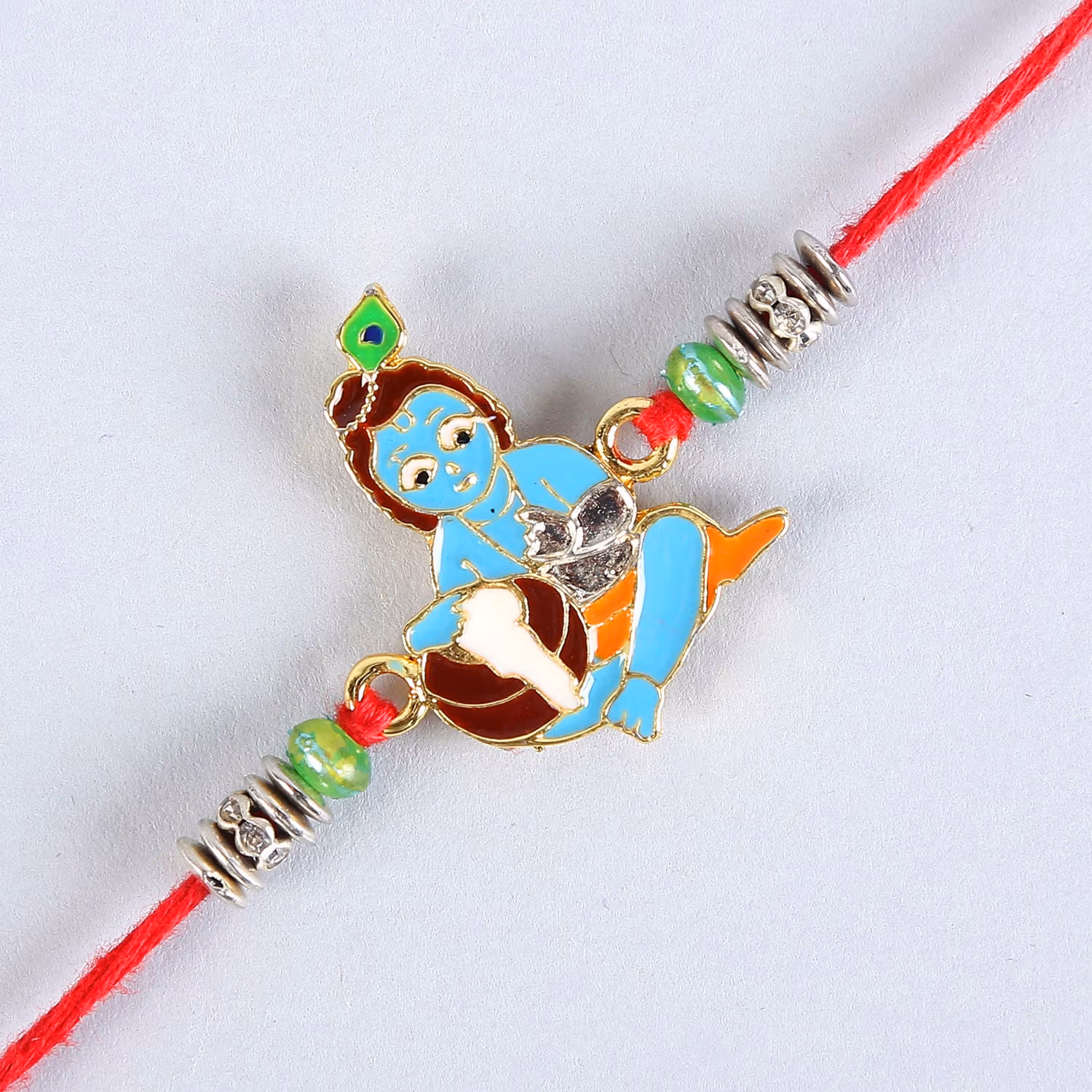 Bal Krishna And Bal Hanuman Rakhi Set