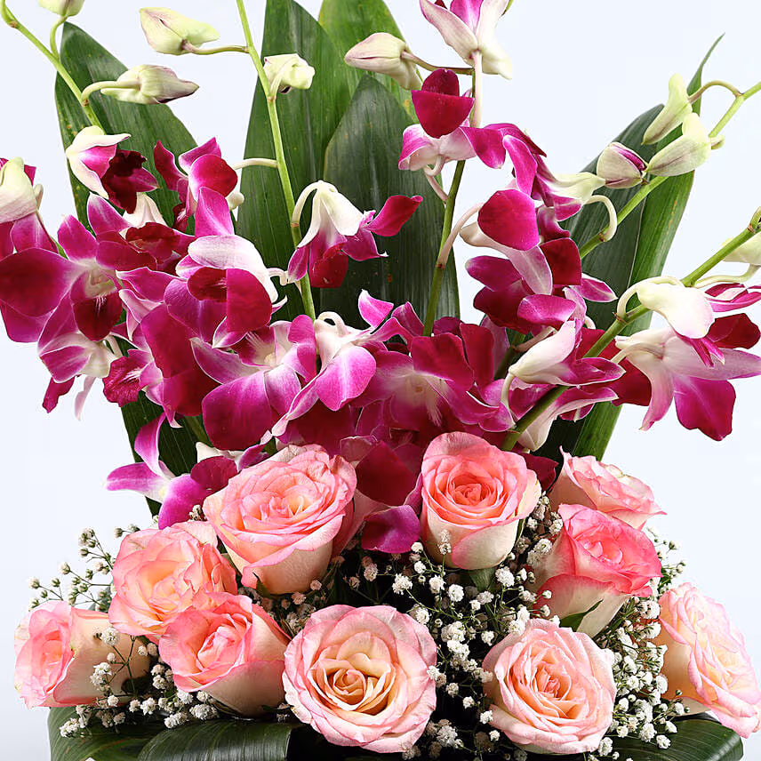 Gleaming Beauty With Floral Arrangement