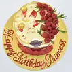 Delightful Princess Theme Chocolate Birthday Cake
