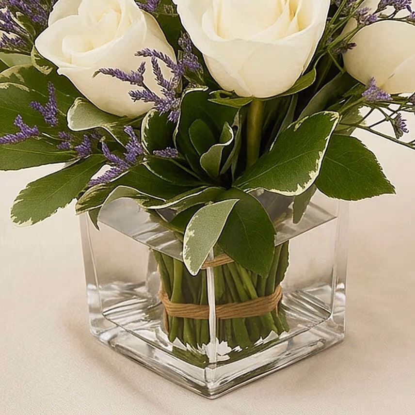 White Roses In A Vase