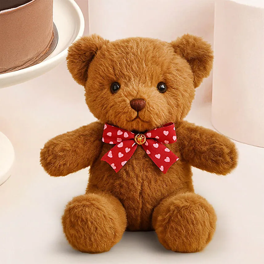 Appetizing Birthday Cake with Teddy Bear