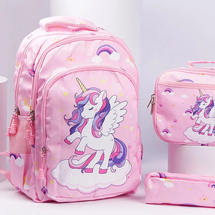 Unicorn Back to school bag Combo for Girls