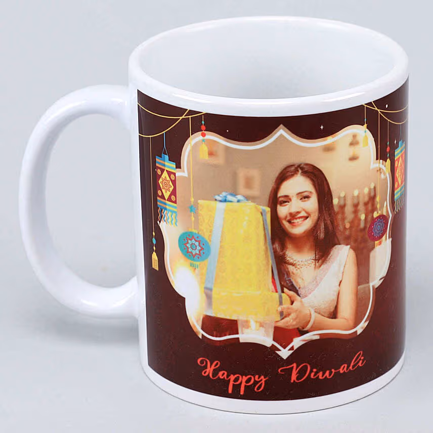 Personalised Deepavali White Ceramic Mug