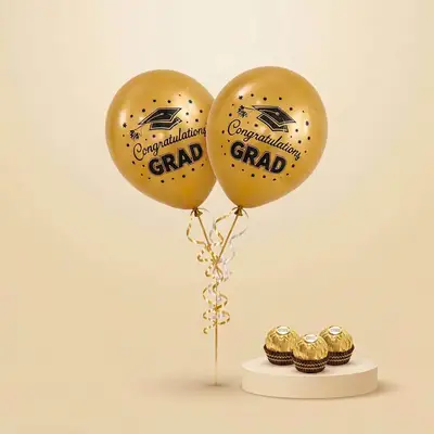 Graduation Balloons with Rocher Chocolates