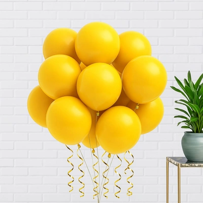 Vibrant Yellow Helium Balloons - Perfect for Celebrations