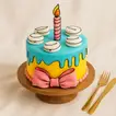 Drips & Bow Delight Birthday Cake - Chocolate
