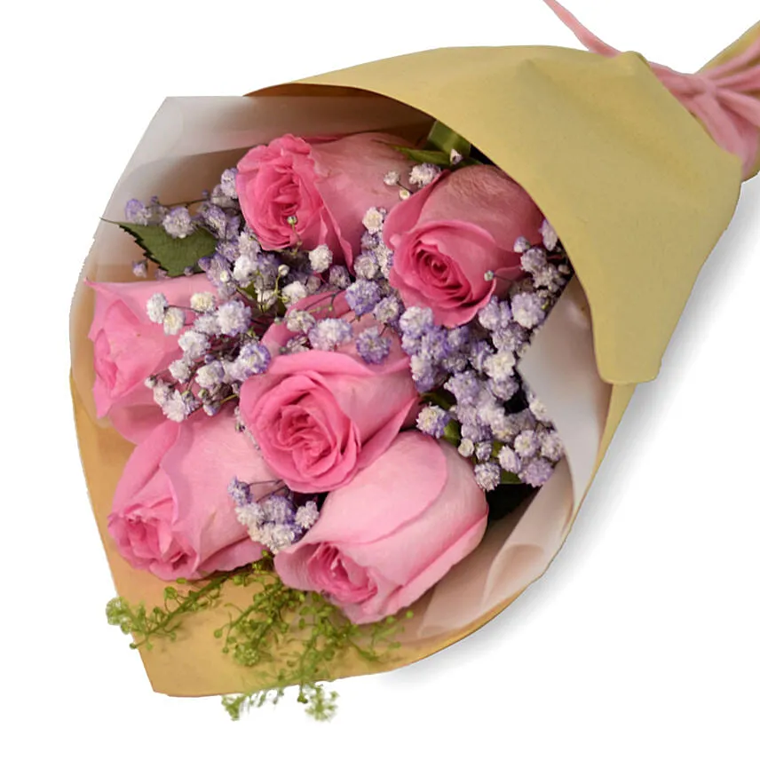 Elegant Pink Roses Bouquet