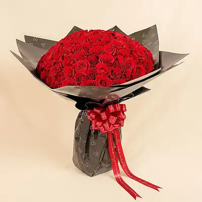Secrets of Love 100 Red Roses Bouquet