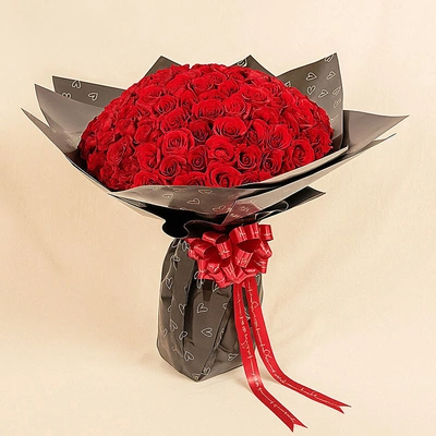 Secrets of Love 100 Red Roses Bouquet