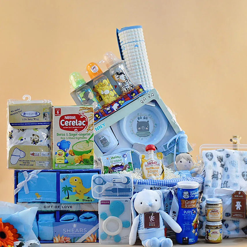 Oval Willow Basket Baby Care Hamper