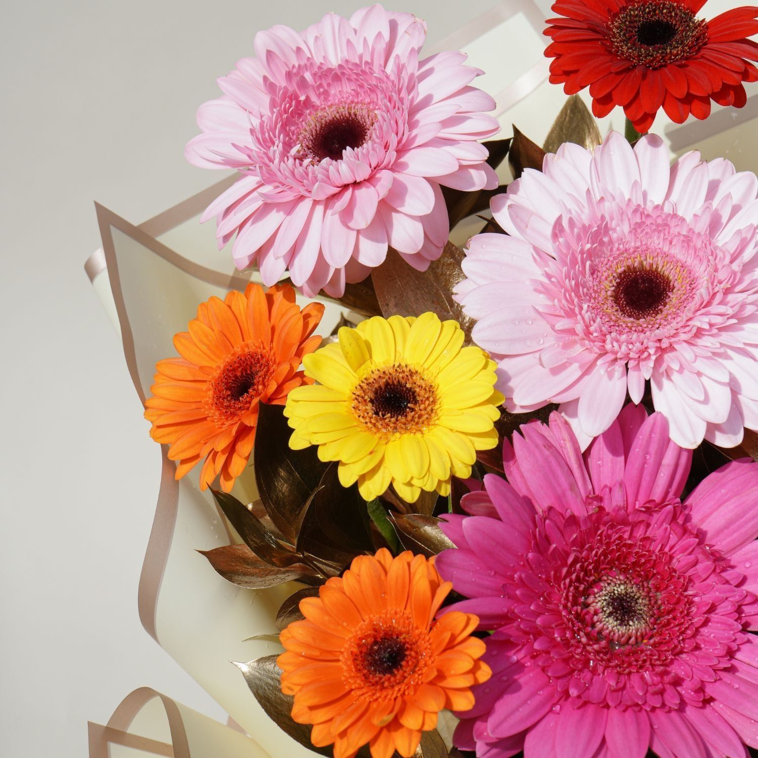 Vibrant Gerbera Sherbet Bouquet - Multicolored Elegance