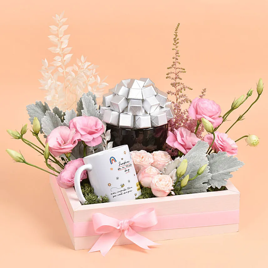 Thanks Sis Flower and Chocolate Tray