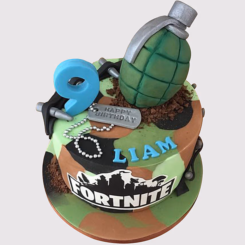 Fortnite Grenade Black Forest Cake
