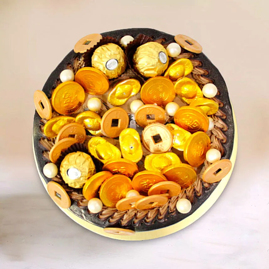 Chocolate Ganache Money Pulling Cake
