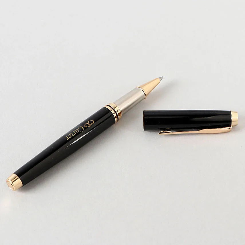 Personalised Stylish Black Roller Pen