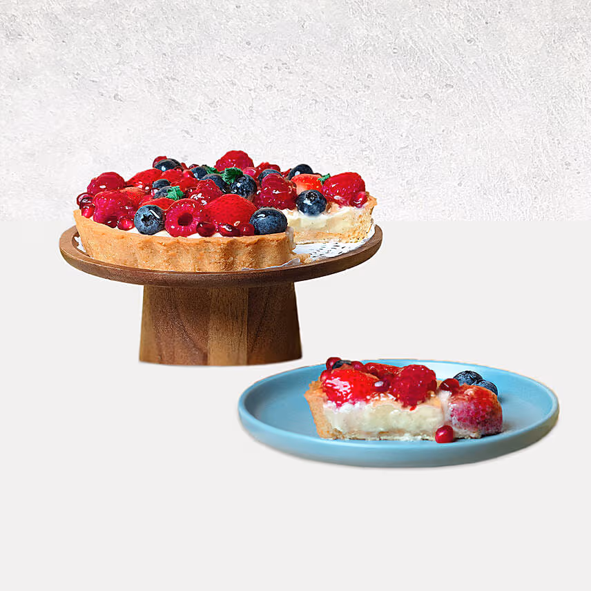 Berries Tart Cake With Birthday Balloons