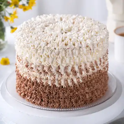 Swirly Chocolate Cream Cake