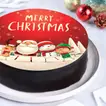Festive Santa Chocolate Photo Cake - Half Kg Delight