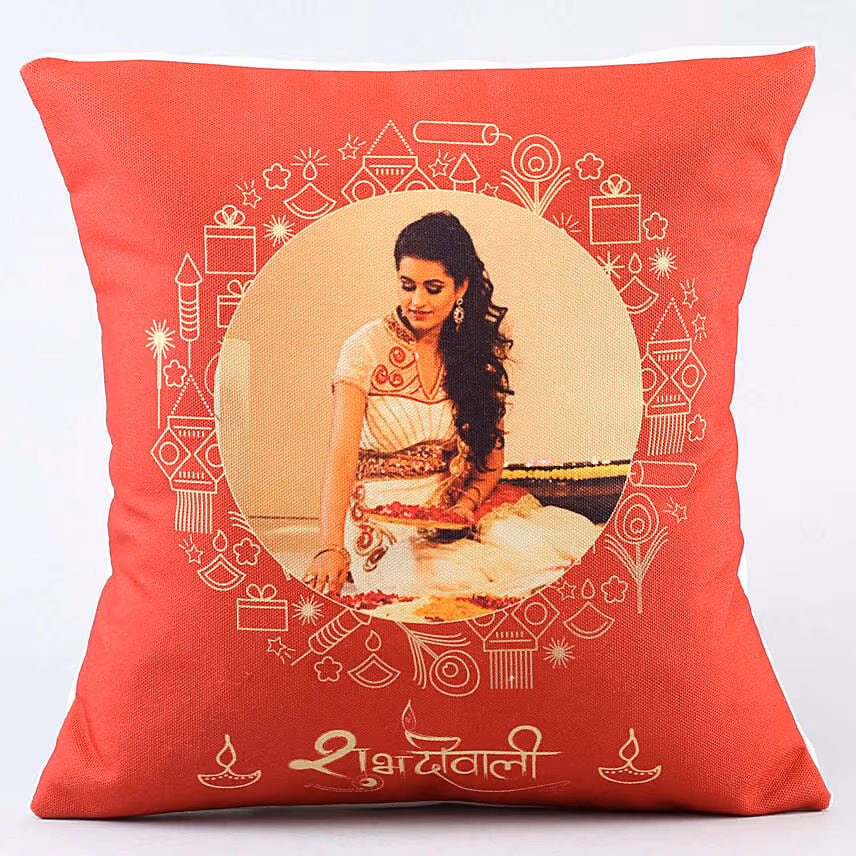 Personalised Deepavali Greetings Cushion