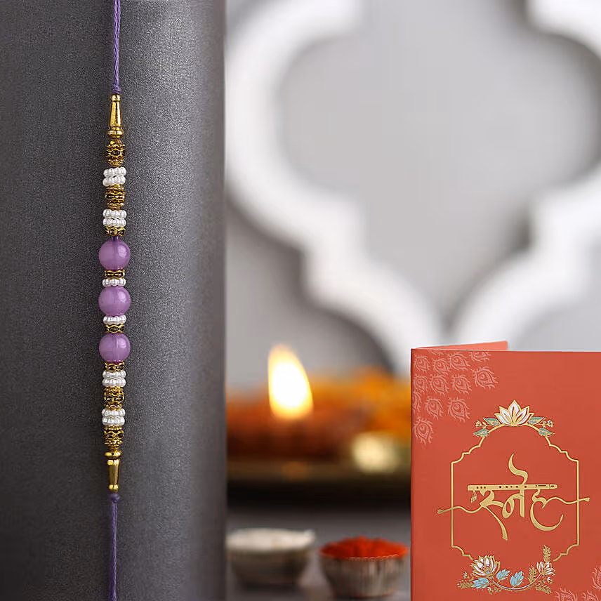Ethnic Pearl Rakhi with Perfume