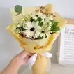 Peaceful White Gerberas Bunch