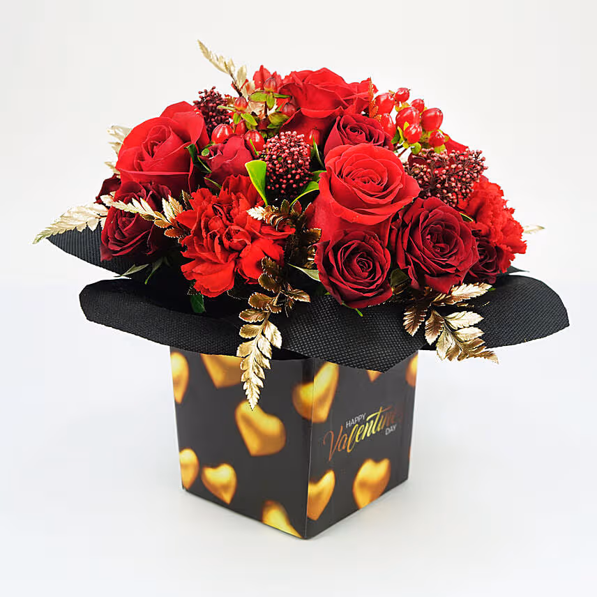 Golden Moments Valentines Flowers
