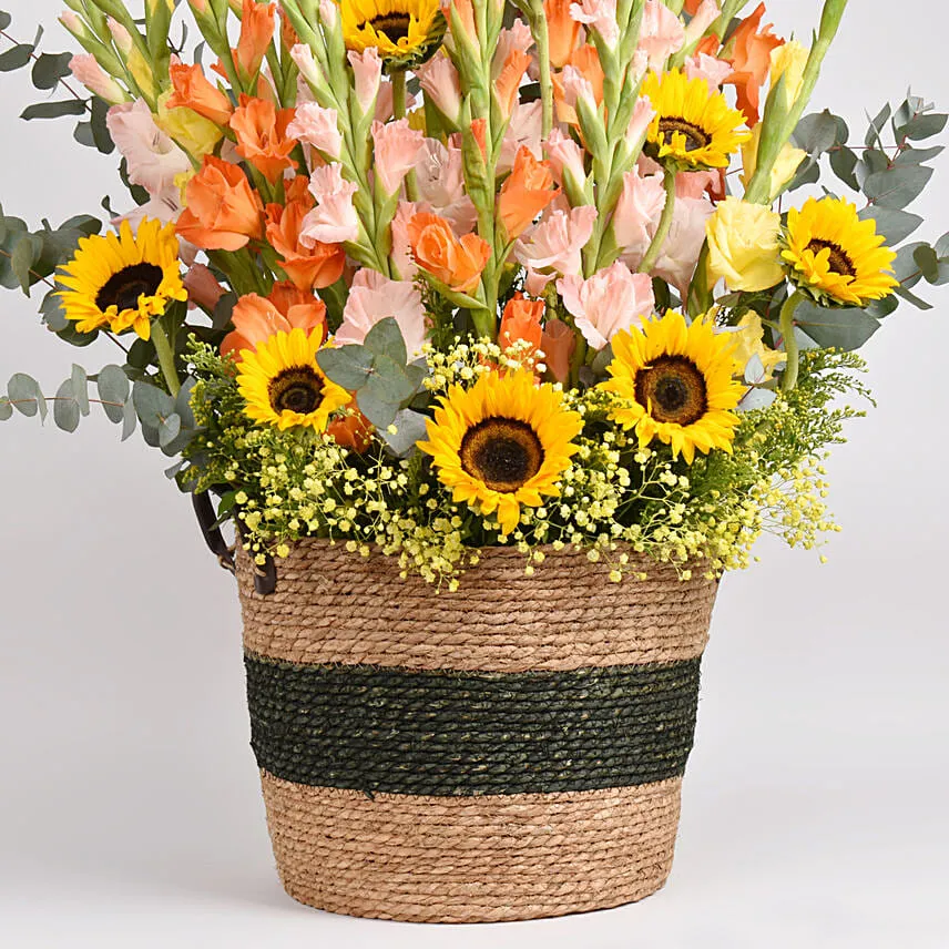 Gladiolus and Sunflower Beauties Basket