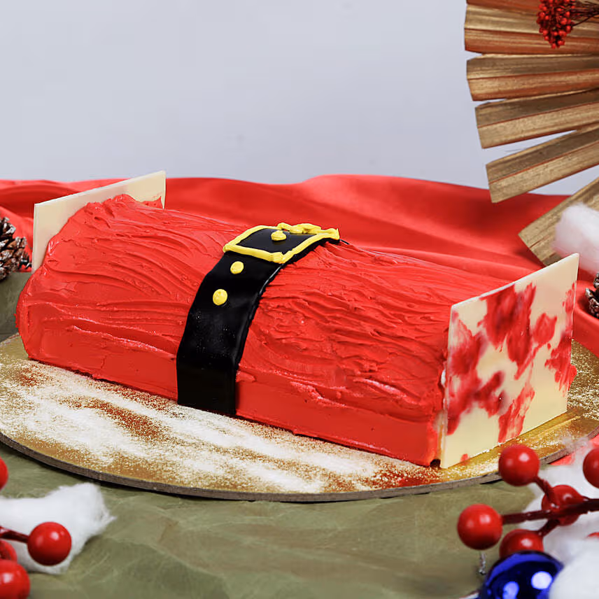 Xmas Red Velvet Log Cake