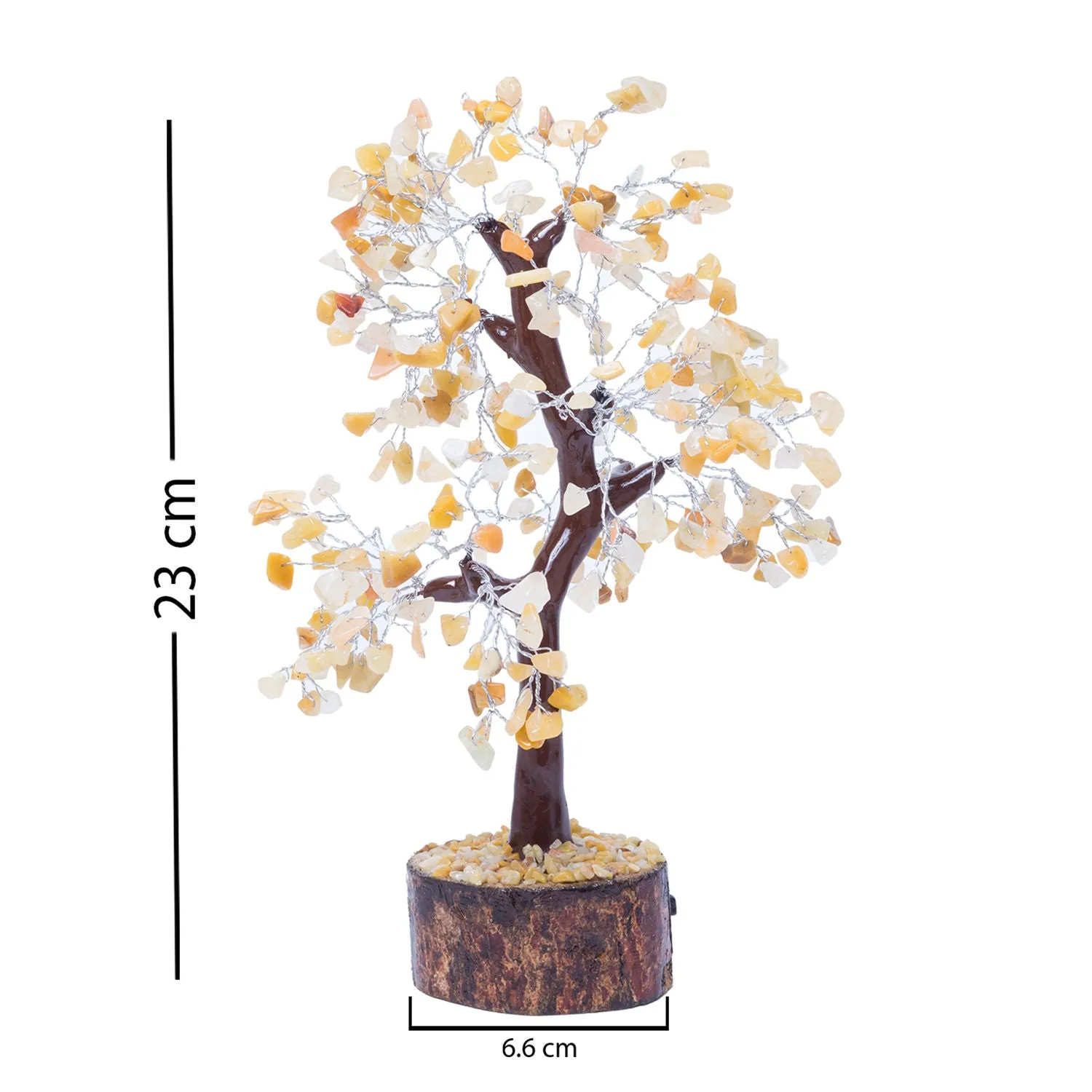 Exquisite Handcrafted Stone Wish Tree with Agate Leaves