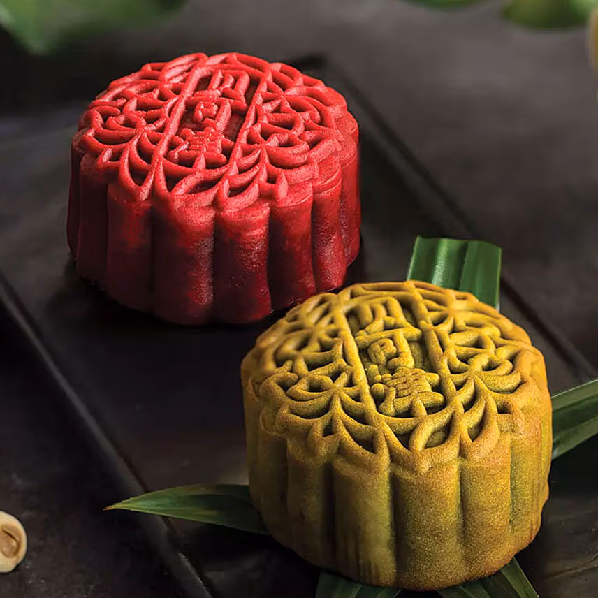 Set Of Pandan and Gula Melaka Egg Yolk Blend Mooncakes