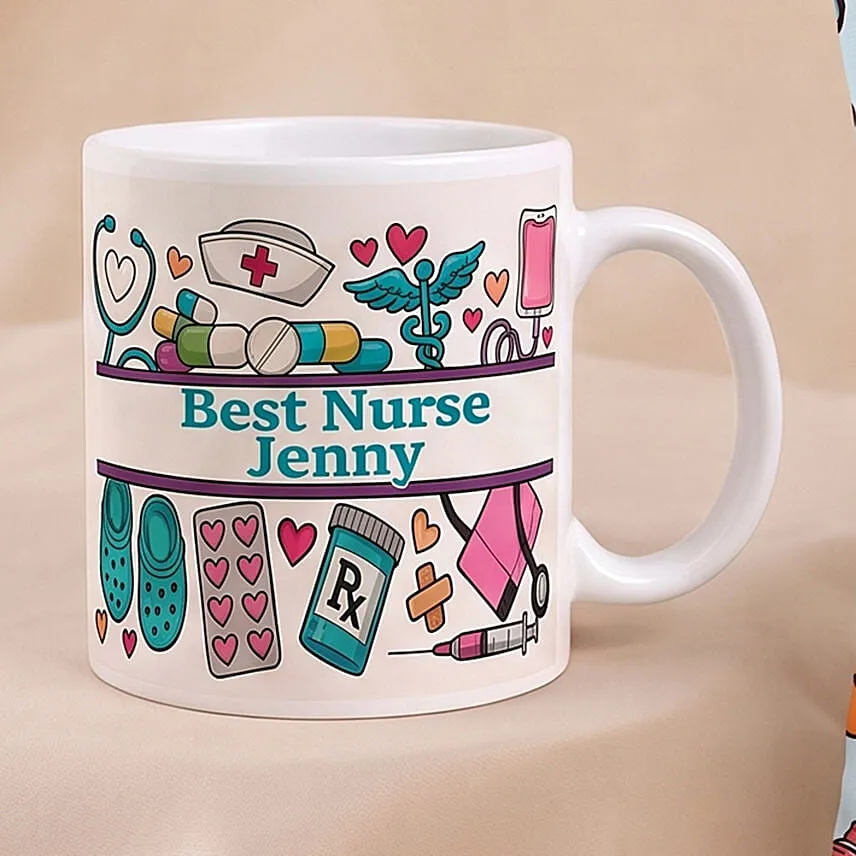 Personalised Nurse Cushion & Mug Gift Set