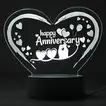 Romantic Happy Anniversary Heart-Shaped Acrylic Lamp