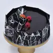 Elegant Red Roses & Indulgent Fudge Cake Combo - Half Kg