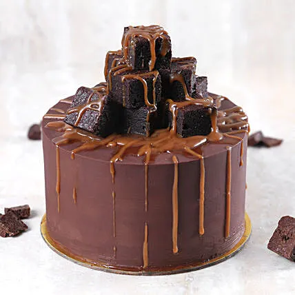 Decadent Brownie Caramel Cake - Perfect for Celebrations