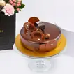 Elegant Affairs of Hearts Arrangement with Gourmet Truffle Cake