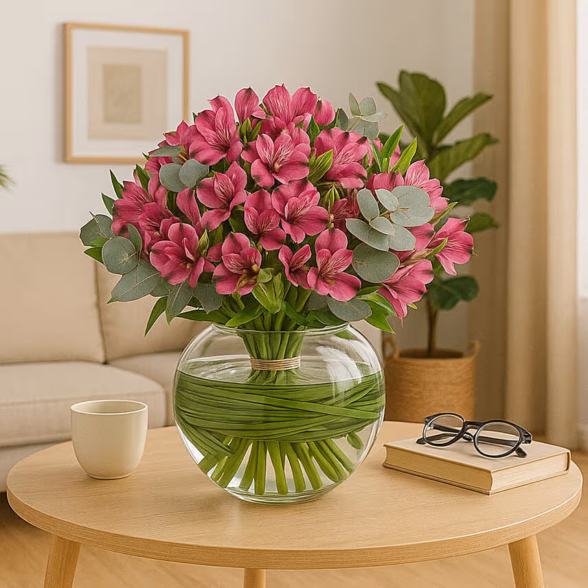 Purple Peruvian Lily Arrangement