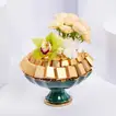 Elegant Umrah Gift: Floral Arrangement with Gourmet Chocolates