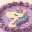 Magical Unicorn Purple Cake for Girls - 1 Kg Delight - Chocolate