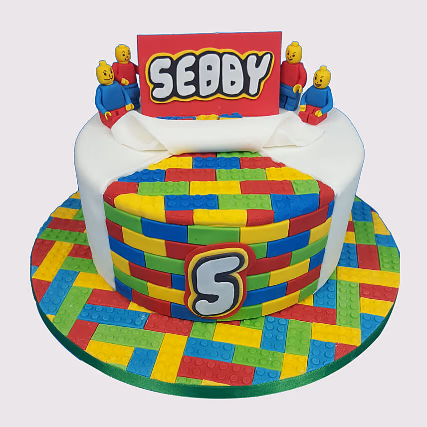 Legoland Themed Vanilla Cake