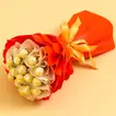 Exquisite Ferrero Rocher Chocolate Bouquet with Elegant Red and White Wrapping