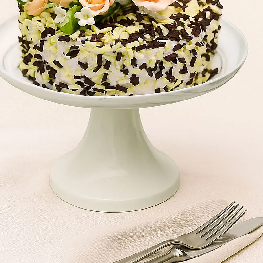 Chocolate and Vanilla Choco Chip Cake