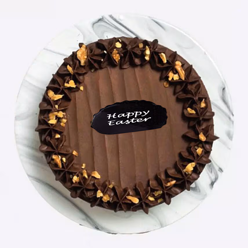 Crunchy Walnut Chocolate Cake for Easter